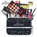POPFEEL All-in-One-Make-up-Kit (Lidschatten, LiGloss, Lippenstift, Pinsel, Augenbrauen, Concealer) Beauty-Kosmetiktasche