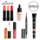 POPFEEL All-in-One-Make-up-Kit (Lidschatten, LiGloss, Lippenstift, Pinsel, Augenbrauen, Concealer) Beauty-Kosmetiktasche