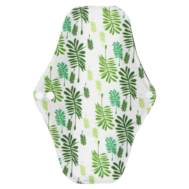 Organic Bamboo Reusable Menstrual Pads Women Washable Sanitary Napkin Cotton Cloth Pads Feminine Hygiene Panty Liner Towel Pads