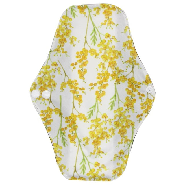 Organic Bamboo Reusable Menstrual Pads Women Washable Sanitary Napkin Cotton Cloth Pads Feminine Hygiene Panty Liner Towel Pads