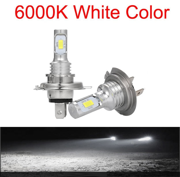 2 Stück H4 H7 H11 H8 H9 9006 HB4 H1 9005 HB3 Mini-Autoscheinwerferlampen LED-Lampe mit CSP-Chip 12000LM Auto-Nebelscheinwerfer 6000K 8000K
