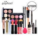 POPFEEL All-in-One-Make-up-Kit (Lidschatten, LiGloss, Lippenstift, Pinsel, Augenbrauen, Concealer) Beauty-Kosmetiktasche