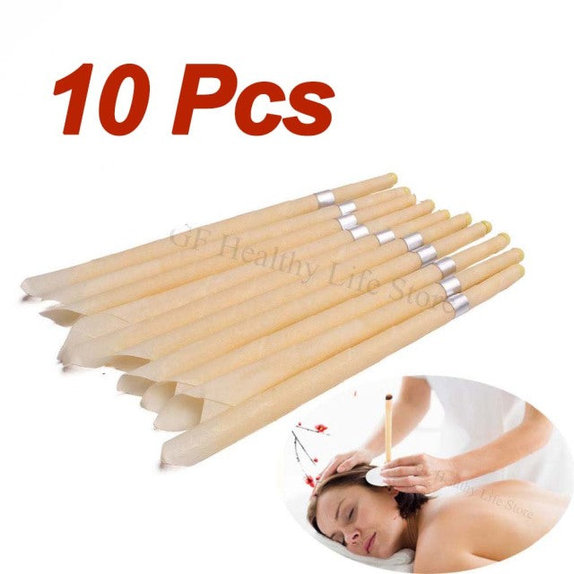 10-100Pcs Beewax Ear Hopi Candles Ear Wax Removal Tool Indiana Aromatherapy Ear Candle Coning Natural Therapy Ear Care Candle