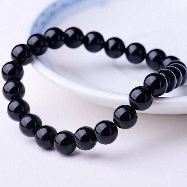 Perlenarmband 8 mm Natursteinperlen Herren Wunderschöne Halbedelsteine ​​Schwarzer Onyx Lava Tigerauge Heilung Für Damen Herren Schmuck