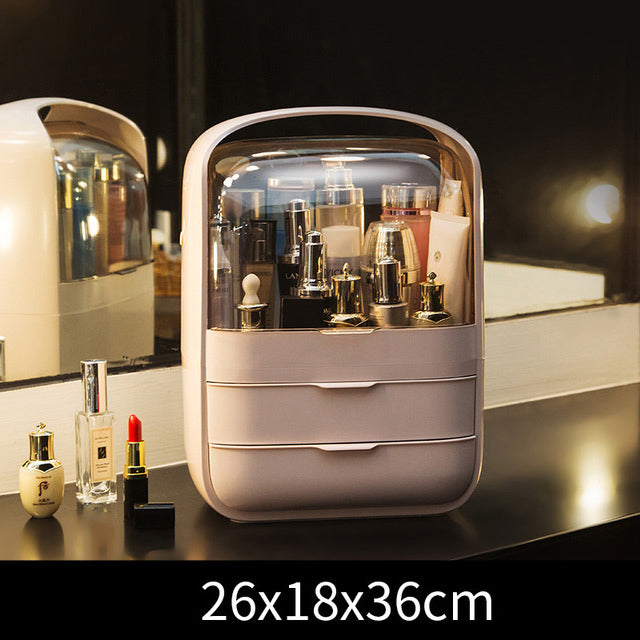 Fashion Acrylic Cosmetic Box Transparent Makeup Jewelry Drawer Home Storage Boxs Multifunctional Travel Cosmetic Organizer