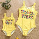 Fashion Mommy And Me Clothes Family Swimwear For Mother Daughter Swimsuit Matching Bikini Women Girls Clothes