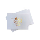 40Pcs/lot Mini thank you Card gold simple design Scrapbooking party invitation Greeting Card Birthday Gift Message Cards