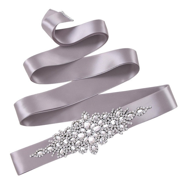 TOPQUEEN S01 Luxury Silver Rhinestone Wedding Belts Girdles for Dress Female Accessories Bridesmaid Women Dress Sequin Belt