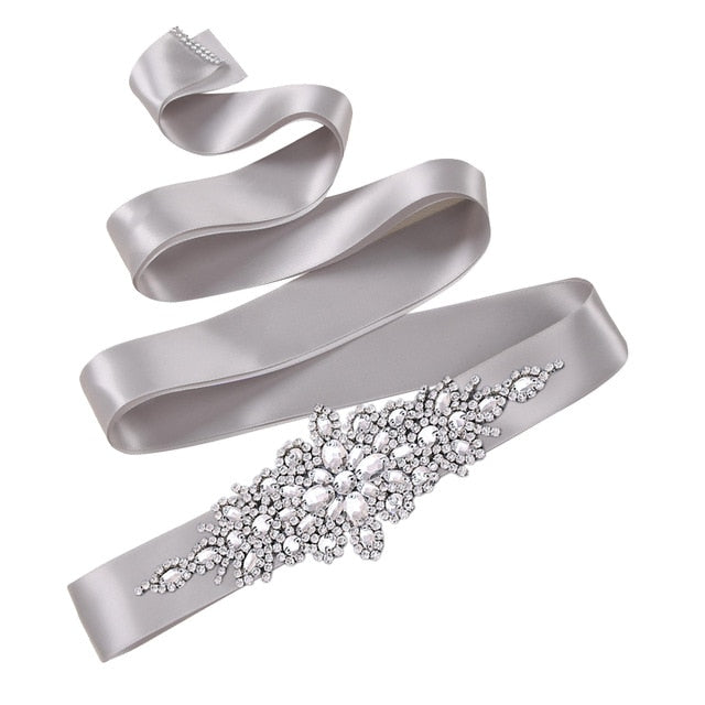 TOPQUEEN S01 Luxury Silver Rhinestone Wedding Belts Girdles for Dress Female Accessories Bridesmaid Women Dress Sequin Belt