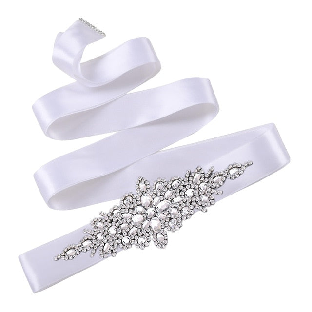 TOPQUEEN S01, cinturones de boda de lujo con diamantes de imitación plateados, fajas para vestido, accesorios femeninos, cinturón de lentejuelas para vestido de dama de honor