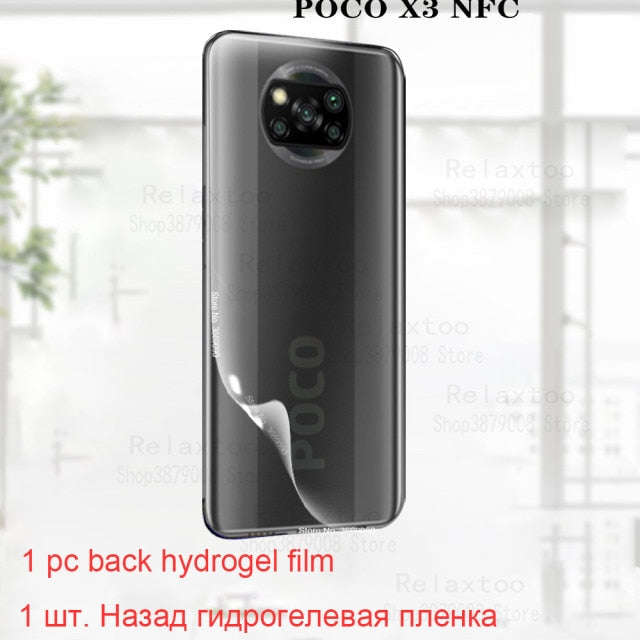 Película de hidrogel para XIAOMI POCO X3 NFC, Protector de pantalla para xiaomi pocophone x3 x 3, película trasera pocox3, película protectora para teléfono con cámara