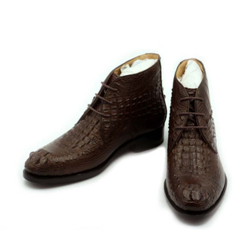 hubu custom  import  crocodile  Men boots  Pure manual  Men boots  trend  Nile  crocodile  short boots men boots
