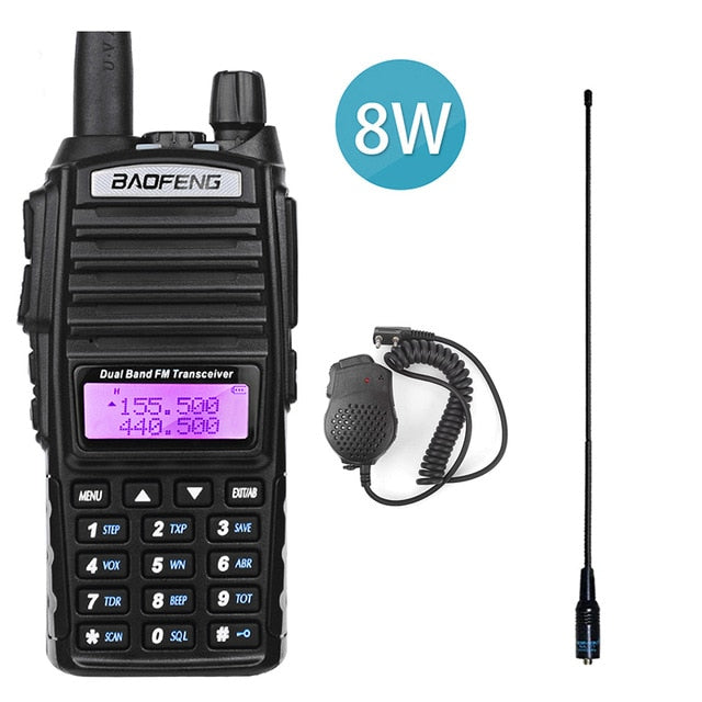 BaoFeng UV 82 Echtes 8 W Hochleistungs-Dualband-Zweiwege-HAM-Funkgerät 136-174 MHz (VHF) 400-520 MHz (UHF) Amateur (Amateurfunk) Tragbar