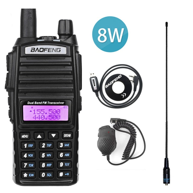 BaoFeng UV 82 Echtes 8 W Hochleistungs-Dualband-Zweiwege-HAM-Funkgerät 136-174 MHz (VHF) 400-520 MHz (UHF) Amateur (Amateurfunk) Tragbar