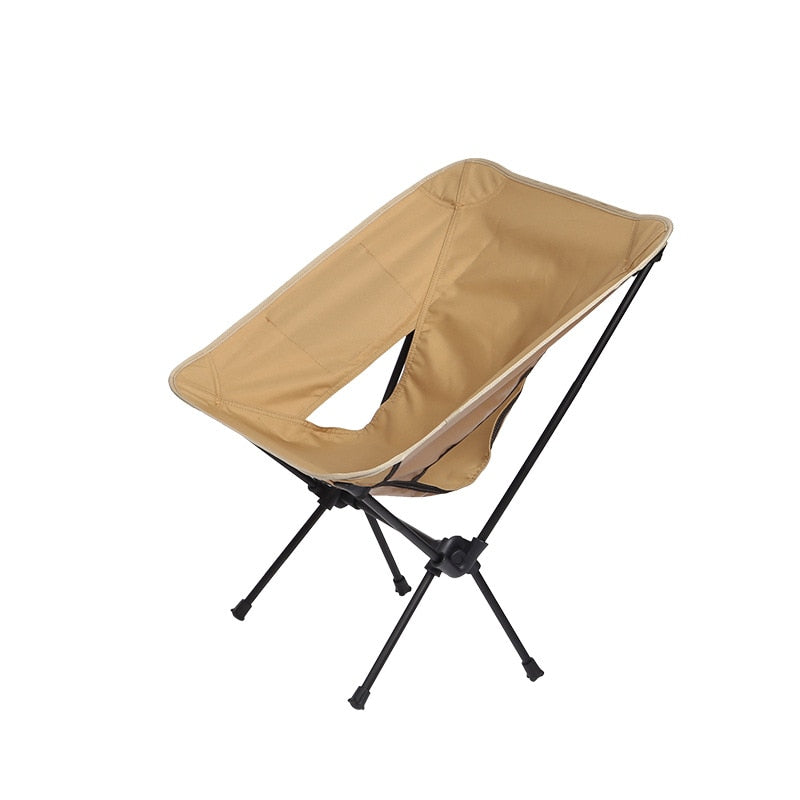 Premium Beige Outdoor Camping Klappstühle Daddy Ultraleichte Gartenmöbel Relaxstuhl Angelzubehör mit Tasche