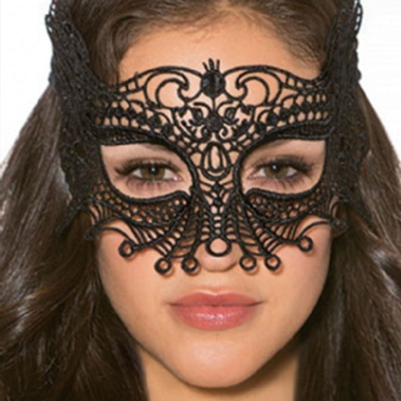 Comeondear, 1 pieza, Cosplay de Halloween y máscara de ojo de encaje para fiesta, máscara de ojo recortada Sexy para mujer, disfraz de fiesta de disfraces