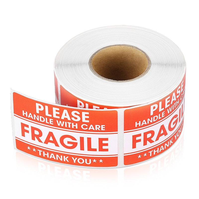 100/200 Uds. Pegatinas frágiles, maneje con cuidado gracias etiquetas de advertencia para la decoración de productos