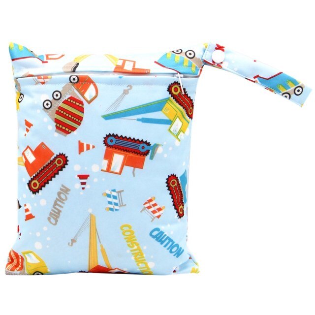 Mini Wet Bag Reusable For Nursing Menstrual Pads Waterptoof PUL Snap Handle Wetbag Maternity Diaper Bag Pouch 20*25cm