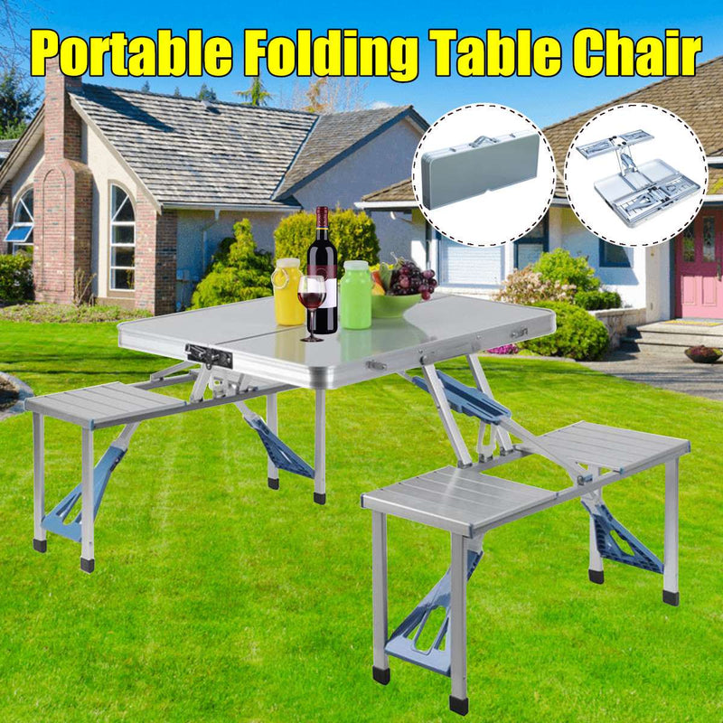 Mesa plegable para exteriores, silla para acampar, mesa de Picnic de aleación de aluminio, resistente al agua, ultraligera, mesa plegable duradera