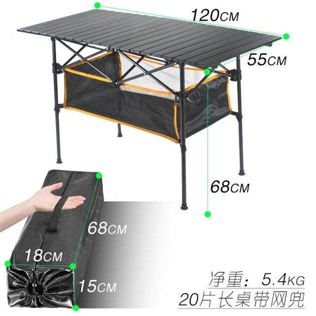Nueva mesa plegable para exteriores, silla para acampar, aleación de aluminio, barbacoa, mesa de pícnic, resistente al agua, mesa plegable, escritorio