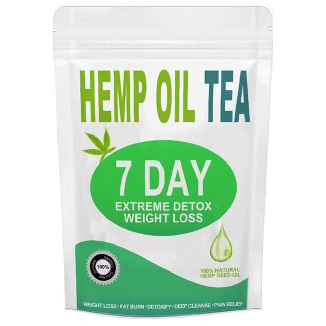 CatFit Hemp oil Detox Weight Loss Tea Health Diet Slimming Aid Burn Fat Thin Belly Prett Scented Chinese Herbal Slimming Tea