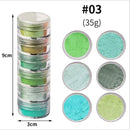 Neon Phosphor Pigment Powder Set Fluorescent Nail Glitter Eye Powder Manicure Decoration Nail Art Dust Pigment Paillettes
