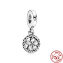 100% 925 Sterling Silver Feather Family Tree Snowflakes Boy Dangle Beads Fit Original Pandora Charms Bracelets DIY Women Jewelry