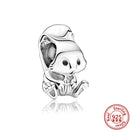 100% 925 Sterling Silver Feather Family Tree Snowflakes Boy Dangle Beads Fit Original Pandora Charms Bracelets DIY Women Jewelry