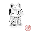 100% 925 Sterling Silver Feather Family Tree Snowflakes Boy Dangle Beads Fit Original Pandora Charms Bracelets DIY Women Jewelry