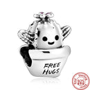 100% 925 Sterling Silver Feather Family Tree Snowflakes Boy Dangle Beads Fit Original Pandora Charms Bracelets DIY Women Jewelry