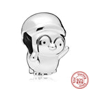 100% 925 Sterling Silver Feather Family Tree Snowflakes Boy Dangle Beads Fit Original Pandora Charms Bracelets DIY Women Jewelry