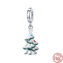 100% 925 Sterling Silver Feather Family Tree Snowflakes Boy Dangle Beads Fit Original Pandora Charms Bracelets DIY Women Jewelry