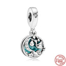 100% 925 Sterling Silver Feather Family Tree Snowflakes Boy Dangle Beads Fit Original Pandora Charms Bracelets DIY Women Jewelry