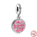 100% 925 Sterling Silver Feather Family Tree Snowflakes Boy Dangle Beads Fit Original Pandora Charms Bracelets DIY Women Jewelry