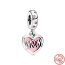 100% 925 Sterling Silver Feather Family Tree Snowflakes Boy Dangle Beads Fit Original Pandora Charms Bracelets DIY Women Jewelry