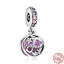 100% 925 Sterling Silver Feather Family Tree Snowflakes Boy Dangle Beads Fit Original Pandora Charms Bracelets DIY Women Jewelry