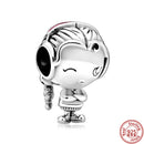 100% 925 Sterling Silver Feather Family Tree Snowflakes Boy Dangle Beads Fit Original Pandora Charms Bracelets DIY Women Jewelry