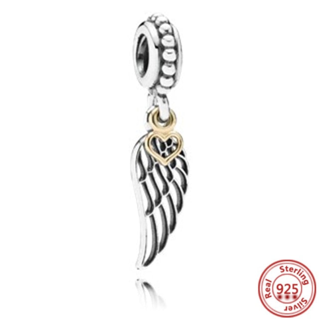100% 925 Sterling Silver Feather Family Tree Snowflakes Boy Dangle Beads Fit Original Pandora Charms Bracelets DIY Women Jewelry
