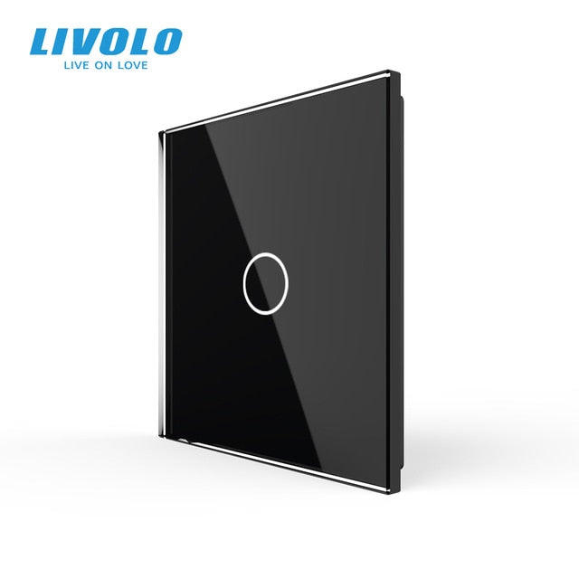 Livolo Luxury White Pearl Crystal Glass, EU standard, Only Glass Panel,  1Gang Panel ,For Switch Base