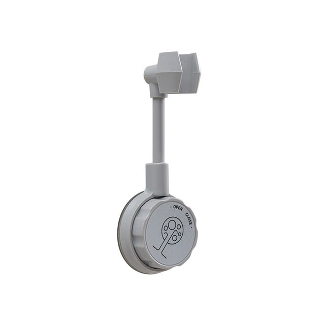 Saugnapf-Duschhalter Verstellbarer Duschkopfhalter Universal-Badezimmerhalterung Düsenfuß Ständer Stanzfrei 360° drehbar 1 Stk
