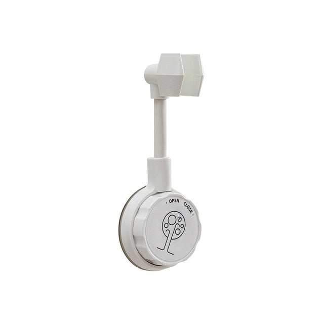 Saugnapf-Duschhalter Verstellbarer Duschkopfhalter Universal-Badezimmerhalterung Düsenfuß Ständer Stanzfrei 360° drehbar 1 Stk