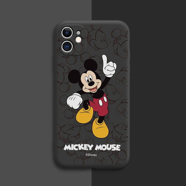 DISNEY 2021 Minnie Silicone Case for IPhone 11 Pro Xs Max iPhone SE 2020 6 6S 7 8 Plus Official Liquid Silicon 360 Full Cover