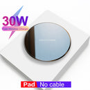 Cargador inalámbrico Qi de 30 W para iPhone 12 11 Pro Xs Max Mini X Xr 8 almohadilla de carga inalámbrica rápida de inducción para Samsung s8 s9 s10 note