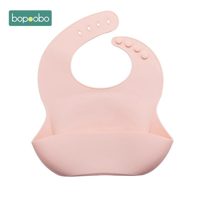 Babero de bebé Bopoobo, imagen de Animal ajustable, baberos impermeables para goteo de Saliva, toalla de Saliva de silicona comestible suave, bufanda para bebé babeante