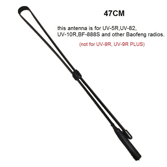 Antena táctica CS para Walkie Talkie Baofeng UV-5R UV-82 conector SMA-hembra VHF UHF 144/430Mh plegable Ham CB Radio