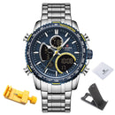 Reloj NAVIFORCE para hombre, relojes deportivos de esfera grande de marca de lujo, cronógrafo para hombre, reloj de pulsera de cuarzo, reloj Masculino con fecha