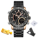 Reloj NAVIFORCE para hombre, relojes deportivos de esfera grande de marca de lujo, cronógrafo para hombre, reloj de pulsera de cuarzo, reloj Masculino con fecha