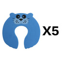 5 unids/lote de protección de seguridad para bebés, Tope de seguridad para puerta de animales bonitos, cerradura de tarjeta para bebés, Protector de dedos para el cuidado de recién nacidos