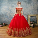Quinceanera Dress 2021 New Luxury Boat Neck Party Prom Ball Gown Vintage Lace Vestidos Robe De Bal Vestidos De 15 Custom Made