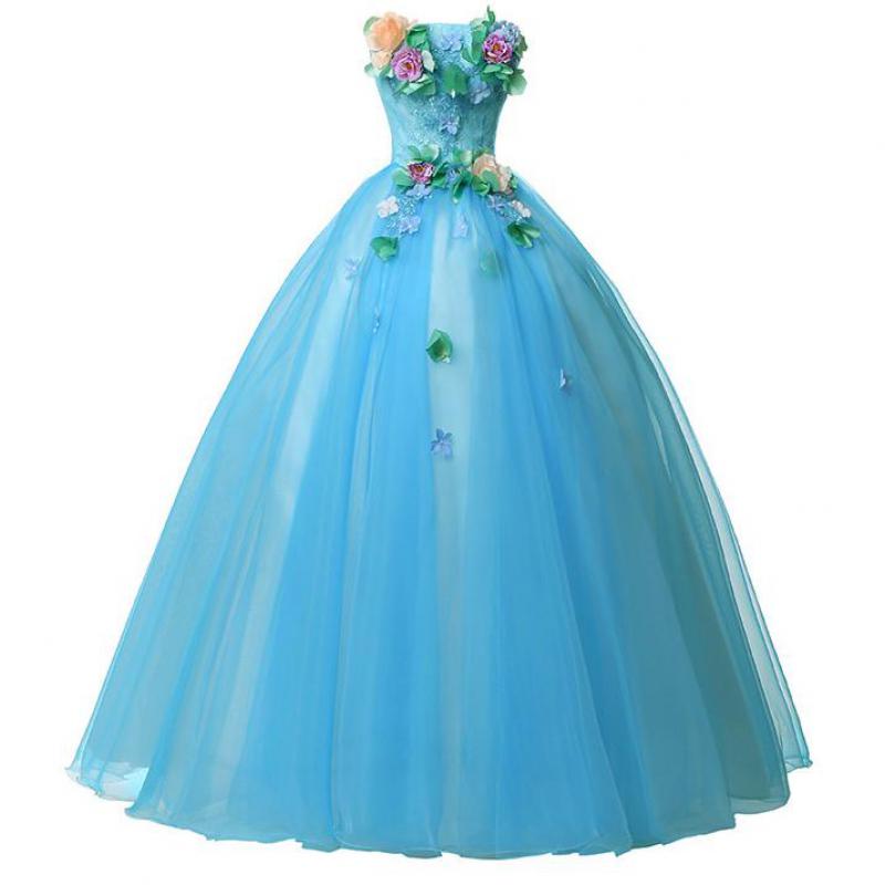 Gryffon Quinceanera-Kleid Trägerloses Party-Abschlussball-Ballkleid Süßes Studiokleid mit Blumendruck Solo-Kostüm Quinceanera-Kleider